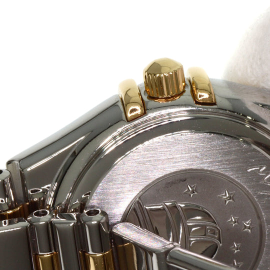 OMEGA Watches Quartz 1376.75 Stainless Steel gold Constellation Mini Bezel Diamond White shell dial
