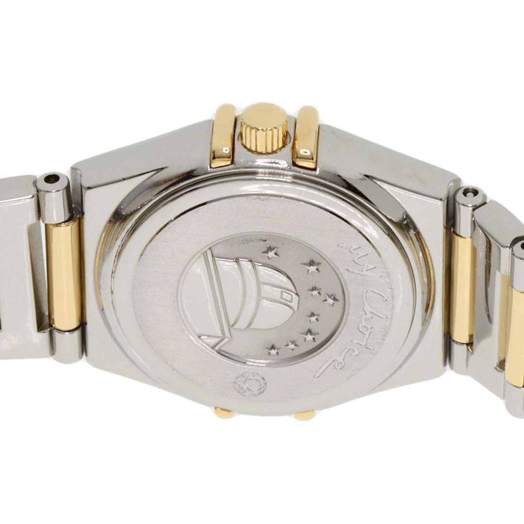 OMEGA Watches Quartz 1376.75 Stainless Steel gold Constellation Mini Bezel Diamond White shell dial
