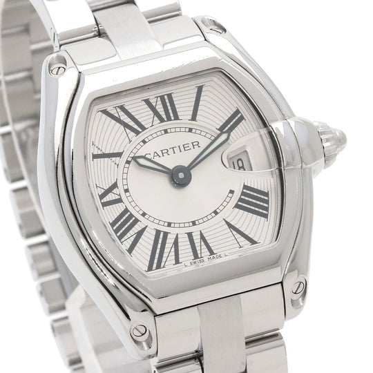 CARTIER Watches Quartz W62016V3 Stainless Steel Silver Roadster SM Silver dial