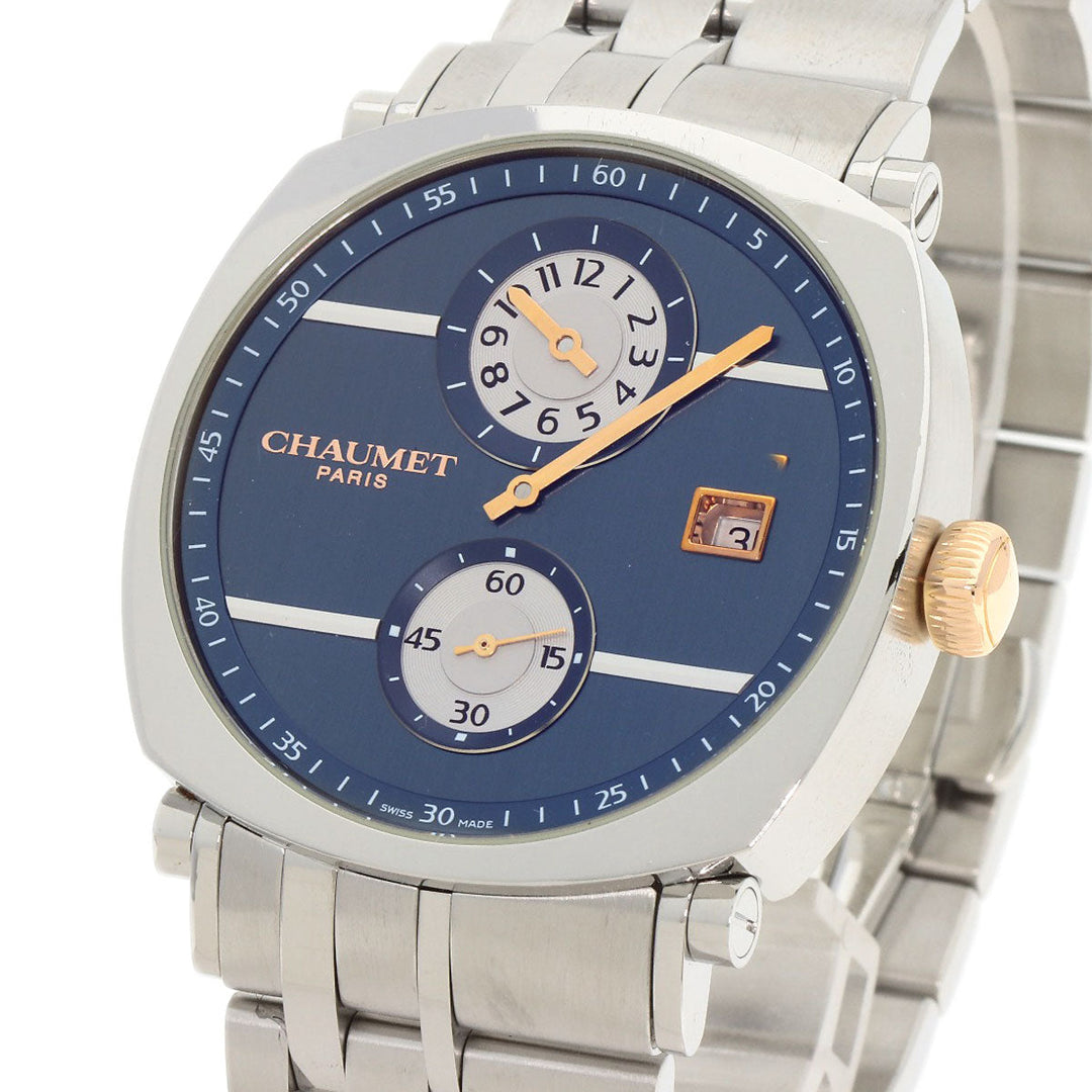 Chaumet Watches Mechanical Automatic W11684-48V Stainless Steel , Stainless Steel Silver dandy regulator Navy dial mens Used Authentic