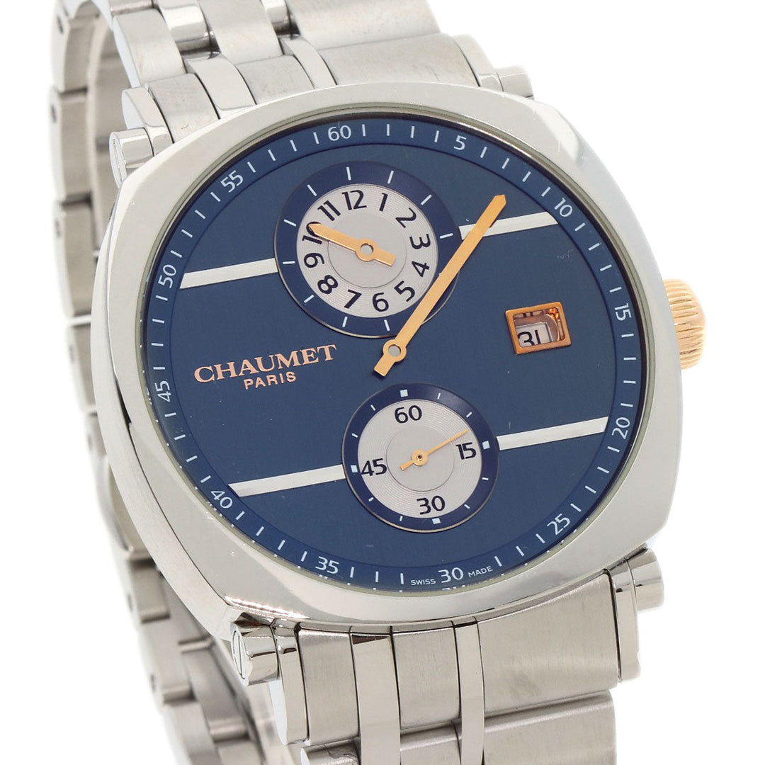 Chaumet Watches Mechanical Automatic W11684-48V Stainless Steel , Stainless Steel Silver dandy regulator Navy dial mens Used Authentic