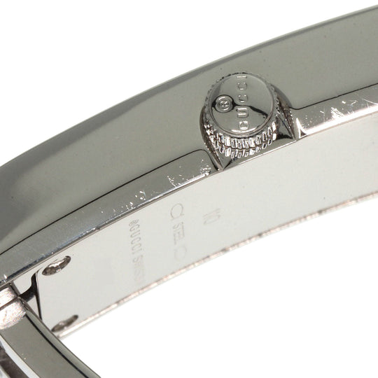 GUCCI Watches Quartz 110 Stainless Steel , Stainless Steel Silver Square face white dial Women Used Authentic