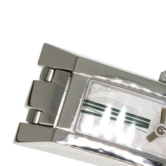 GUCCI Watches Quartz 110 Stainless Steel , Stainless Steel Silver Square face white dial Women Used Authentic