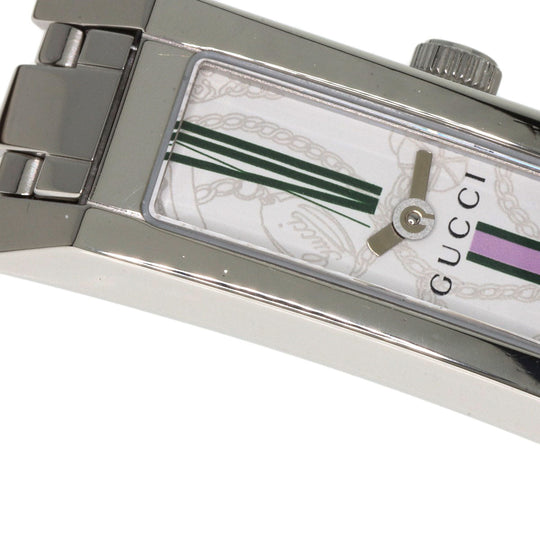 GUCCI Watches Quartz 110 Stainless Steel , Stainless Steel Silver Square face white dial Women Used Authentic
