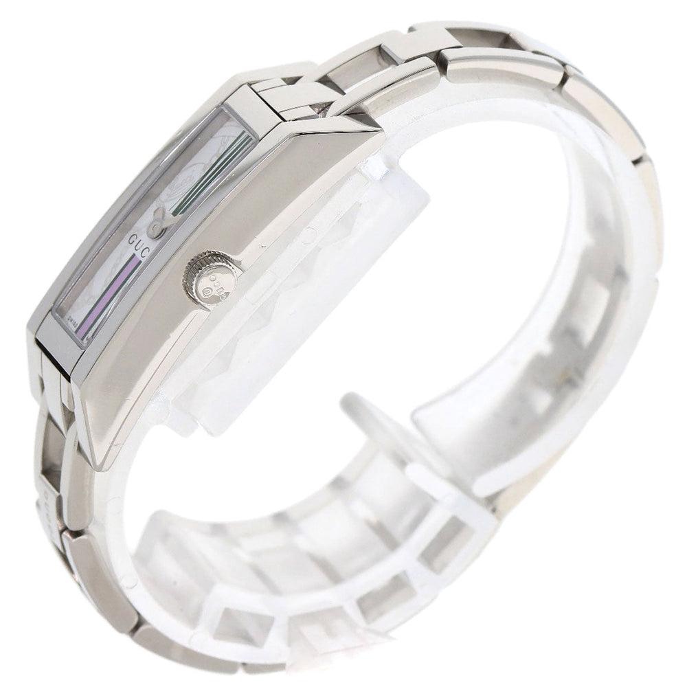 GUCCI Watches Quartz 110 Stainless Steel , Stainless Steel Silver Square face white dial Women Used Authentic