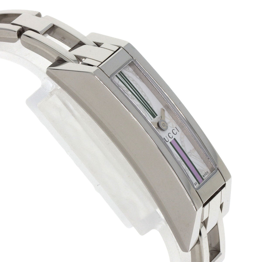 GUCCI Watches Quartz 110 Stainless Steel , Stainless Steel Silver Square face white dial Women Used Authentic