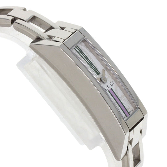 GUCCI Watches Quartz 110 Stainless Steel , Stainless Steel Silver Square face white dial Women Used Authentic