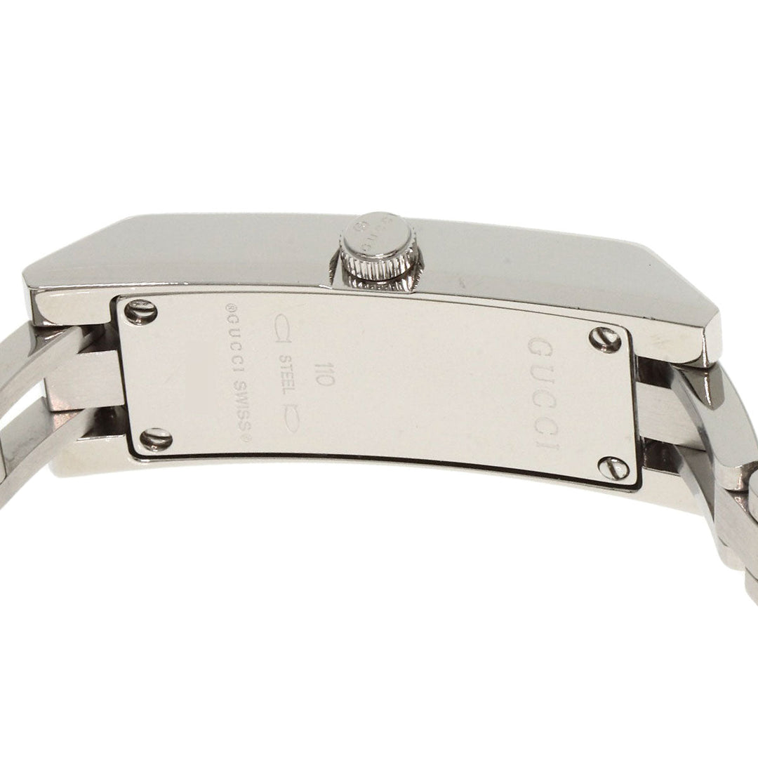 GUCCI Watches Quartz 110 Stainless Steel , Stainless Steel Silver Square face white dial Women Used Authentic