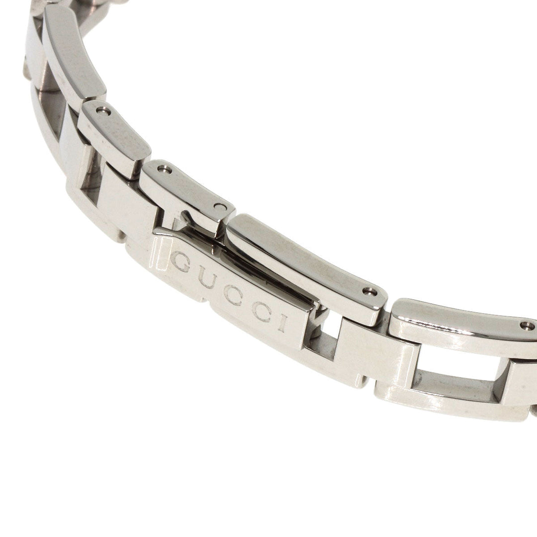 GUCCI Watches Quartz 110 Stainless Steel , Stainless Steel Silver Square face white dial Women Used Authentic