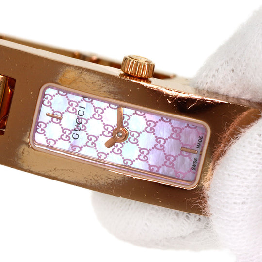 GUCCI Watches Quartz PGP , PGP gold 3900L Pink shell dial Women Used Authentic