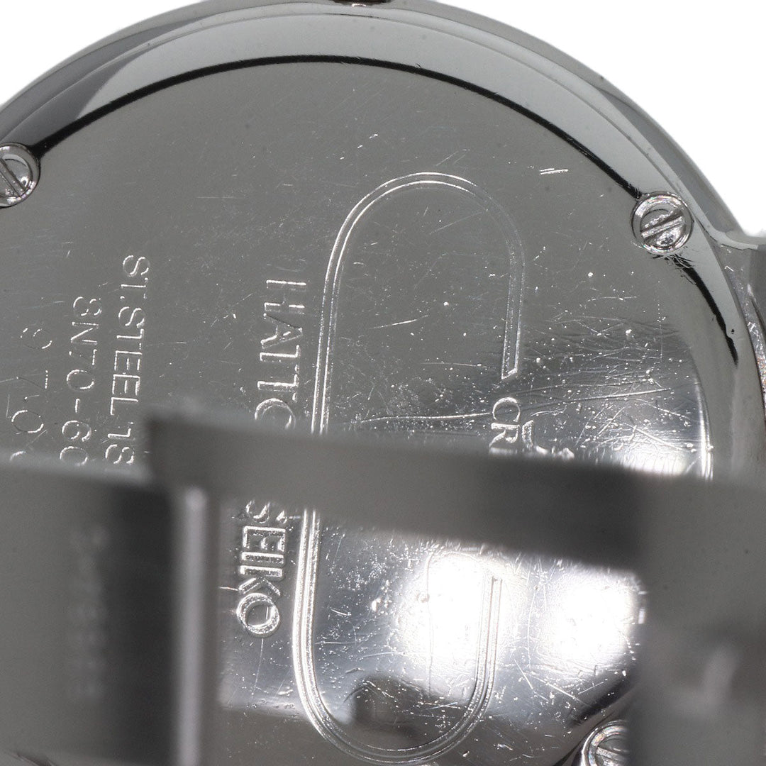 SEIKO Watches Quartz 8N70-6030 Stainless Steel , Stainless Steel , K18WG Silver CREDOR Diamond Silver dial mens Used Authentic