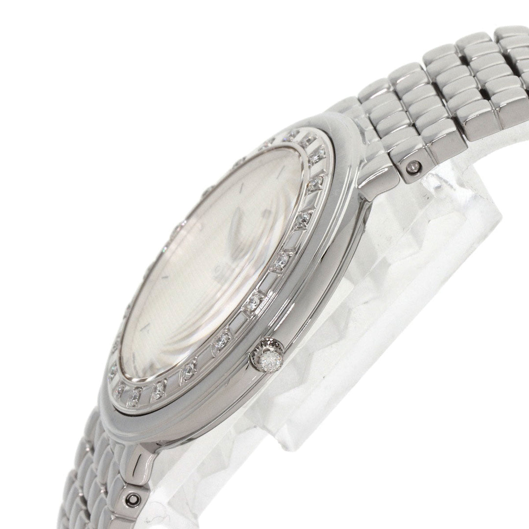 SEIKO Watches Quartz 8N70-6030 Stainless Steel , Stainless Steel , K18WG Silver CREDOR Diamond Silver dial mens Used Authentic