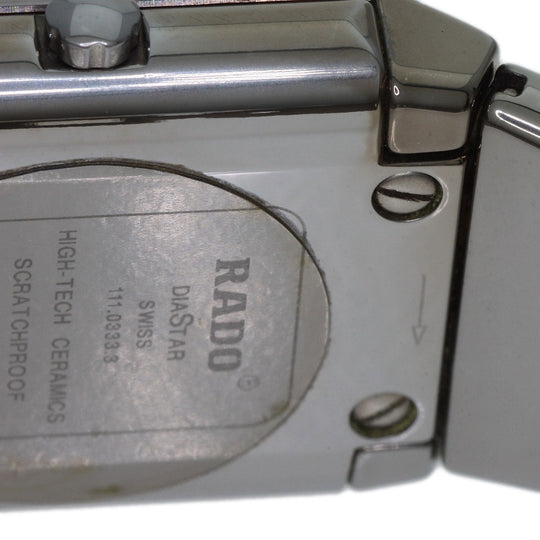 RADO Watches Quartz 111.0333.3 Ceramic, Ceramic Silver Diastar gray dial mens Used Authentic