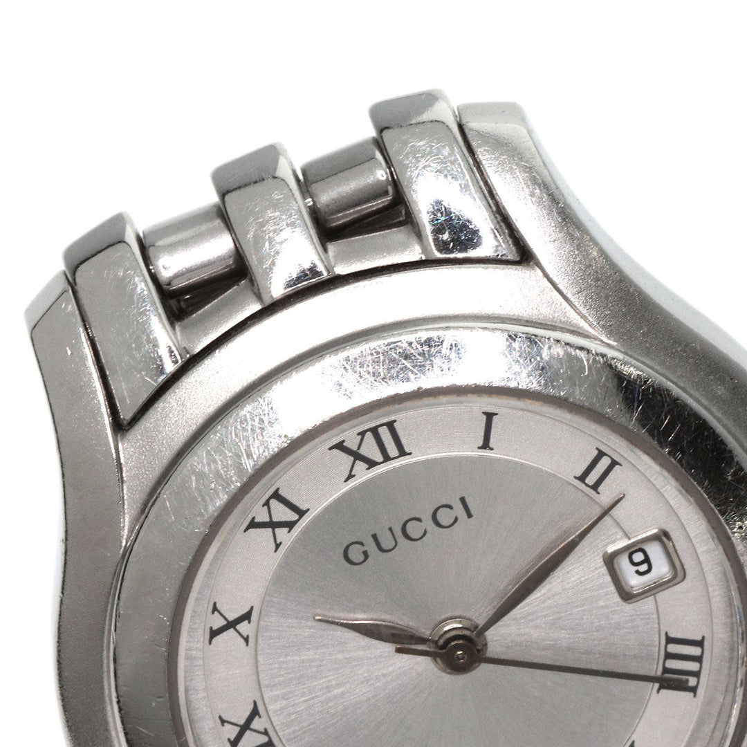 GUCCI Watches Quartz 5500L Stainless Steel , Stainless Steel Silver Round face Silver dial Women Used Authentic