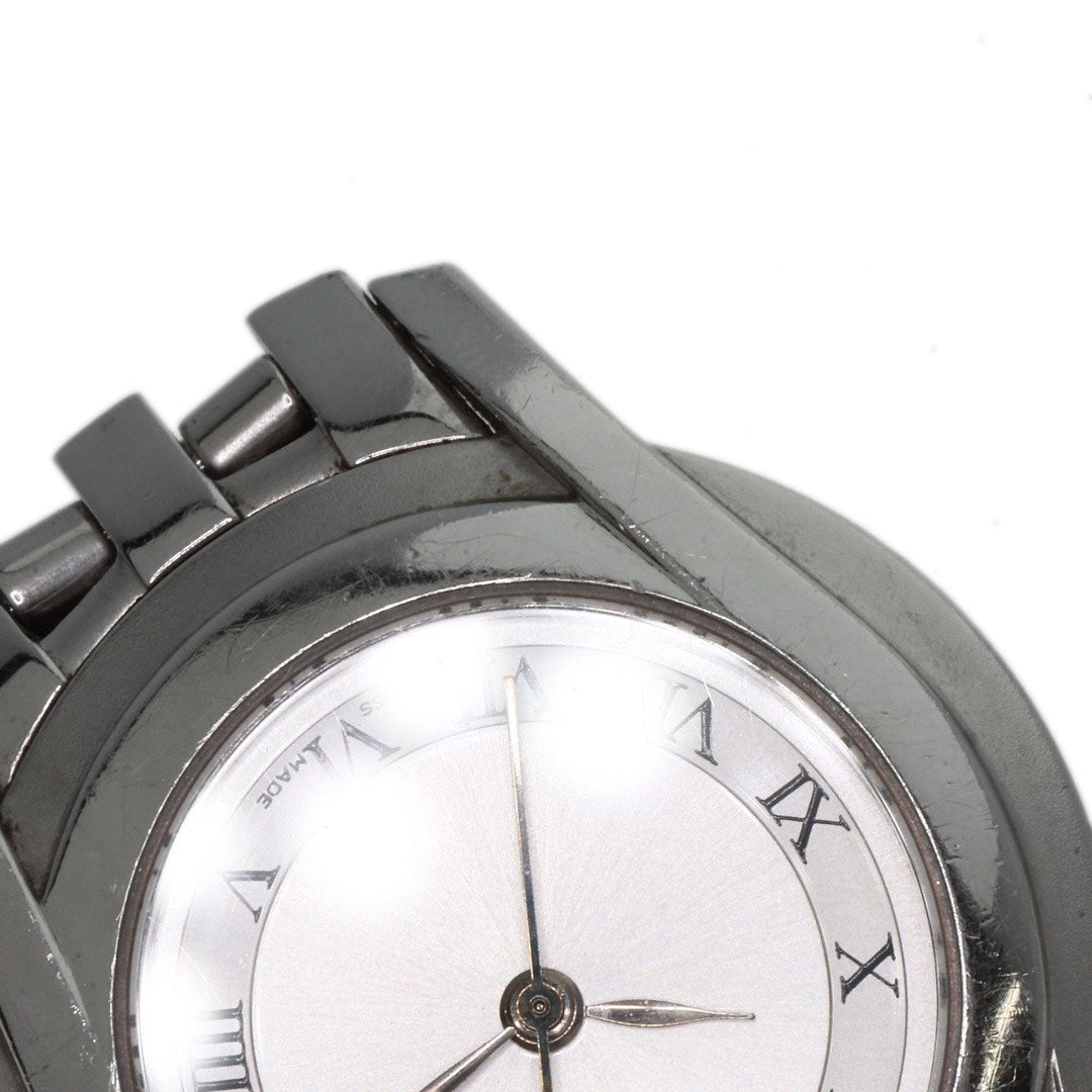 GUCCI Watches Quartz 5500L Stainless Steel , Stainless Steel Silver Round face Silver dial Women Used Authentic