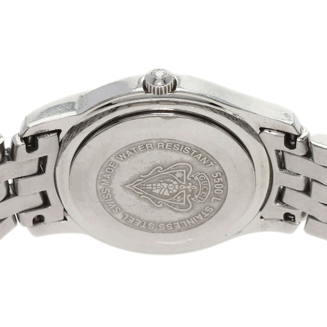GUCCI Watches Quartz 5500L Stainless Steel , Stainless Steel Silver Round face Silver dial Women Used Authentic