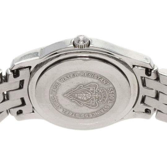 GUCCI Watches Quartz 5500L Stainless Steel , Stainless Steel Silver Round face Silver dial Women Used Authentic