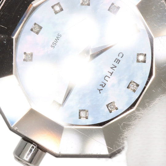 CENTURY Watches Quartz Stainless Steel , Stainless Steel Silver Time gem White shell dial Women Used Authentic