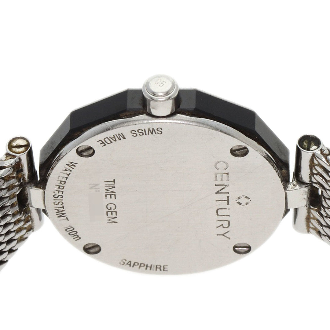 CENTURY Watches Quartz Stainless Steel , Stainless Steel Silver Time gem White shell dial Women Used Authentic