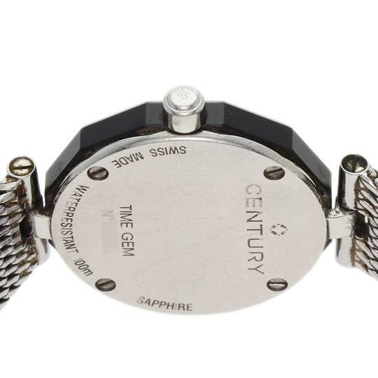 CENTURY Watches Quartz Stainless Steel , Stainless Steel Silver Time gem White shell dial Women Used Authentic