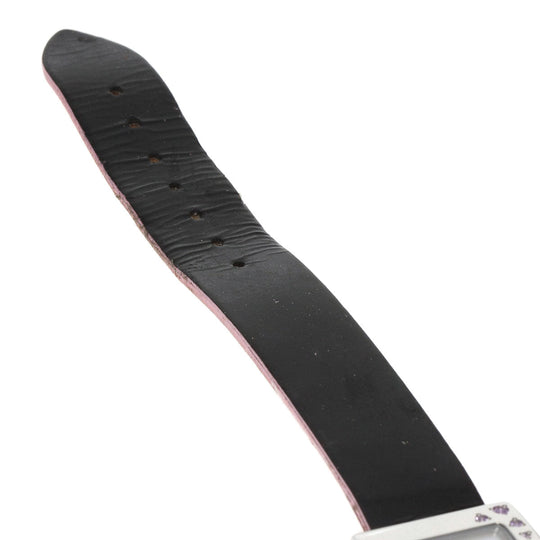 Christian Dior Watches Quartz D78-1093 Stainless Steel, Enamel Silver Malice Pink Sapphire White shell dial Women Used Authentic