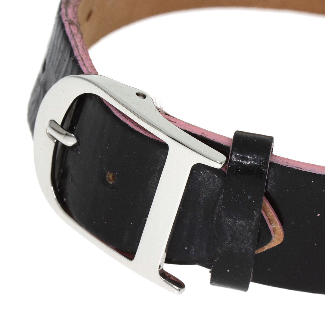 Christian Dior Watches Quartz D78-1093 Stainless Steel, Enamel Silver Malice Pink Sapphire White shell dial Women Used Authentic