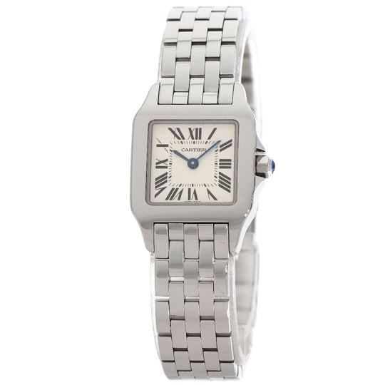 CARTIER Watches Quartz W25064Z5 Stainless Steel , Stainless Steel Silver Santos de Moiselle SM Ivory dial Women Used Authentic