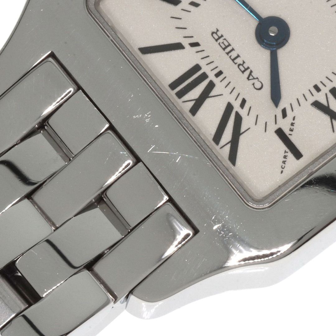 CARTIER Watches Quartz W25064Z5 Stainless Steel , Stainless Steel Silver Santos de Moiselle SM Ivory dial Women Used Authentic
