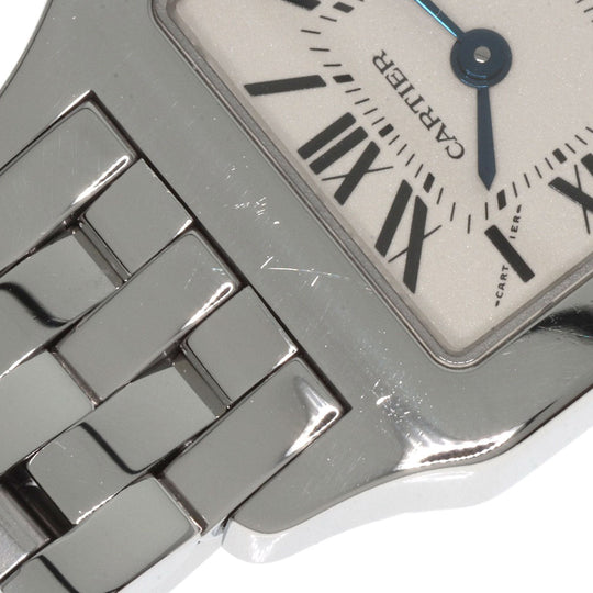 CARTIER Watches Quartz W25064Z5 Stainless Steel , Stainless Steel Silver Santos de Moiselle SM Ivory dial Women Used Authentic
