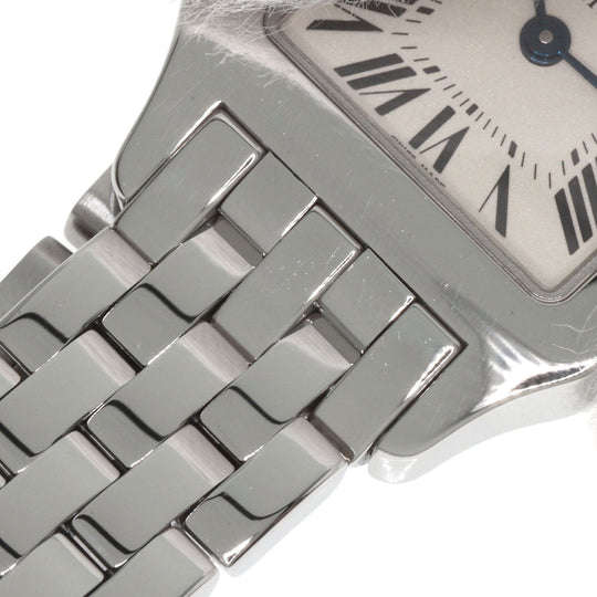 CARTIER Watches Quartz W25064Z5 Stainless Steel , Stainless Steel Silver Santos de Moiselle SM Ivory dial Women Used Authentic