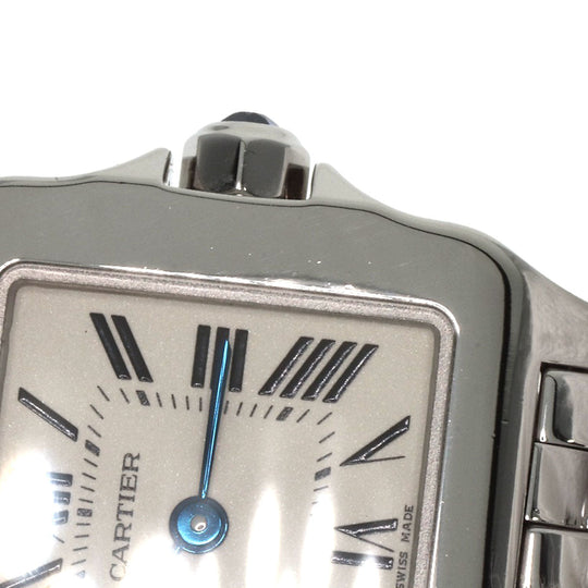 CARTIER Watches Quartz W25064Z5 Stainless Steel , Stainless Steel Silver Santos de Moiselle SM Ivory dial Women Used Authentic