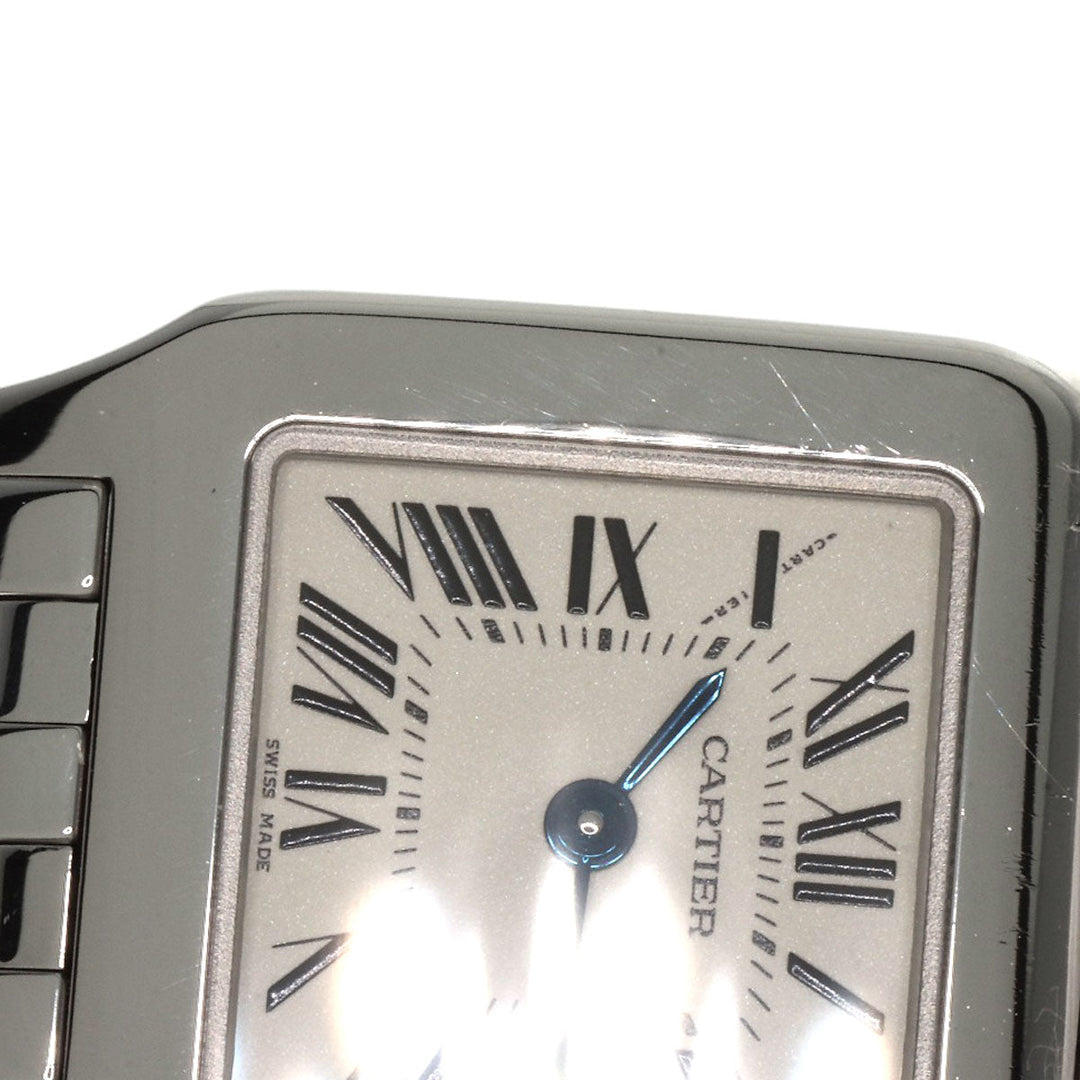 CARTIER Watches Quartz W25064Z5 Stainless Steel , Stainless Steel Silver Santos de Moiselle SM Ivory dial Women Used Authentic