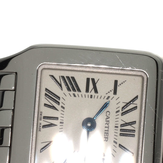 CARTIER Watches Quartz W25064Z5 Stainless Steel , Stainless Steel Silver Santos de Moiselle SM Ivory dial Women Used Authentic
