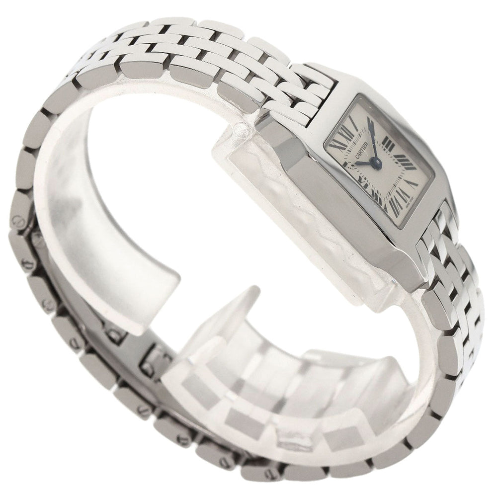 CARTIER Watches Quartz W25064Z5 Stainless Steel , Stainless Steel Silver Santos de Moiselle SM Ivory dial Women Used Authentic
