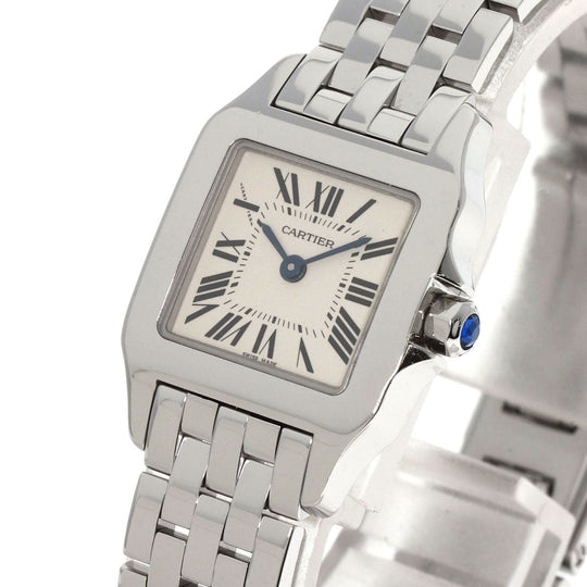 CARTIER Watches Quartz W25064Z5 Stainless Steel , Stainless Steel Silver Santos de Moiselle SM Ivory dial Women Used Authentic