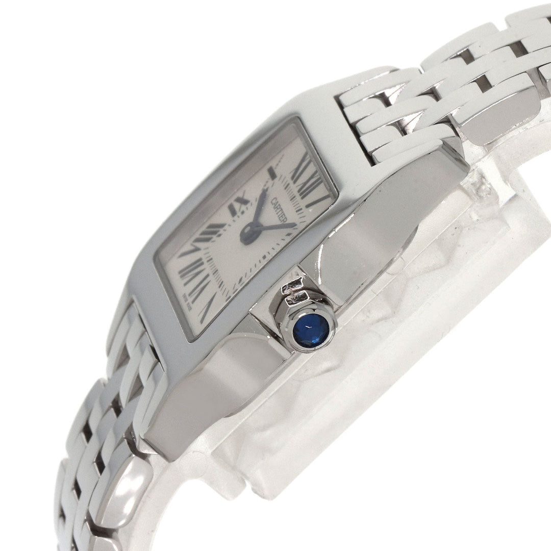 CARTIER Watches Quartz W25064Z5 Stainless Steel , Stainless Steel Silver Santos de Moiselle SM Ivory dial Women Used Authentic