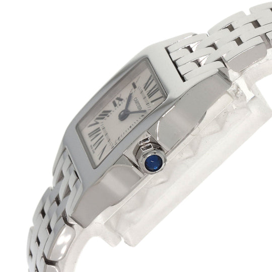 CARTIER Watches Quartz W25064Z5 Stainless Steel , Stainless Steel Silver Santos de Moiselle SM Ivory dial Women Used Authentic