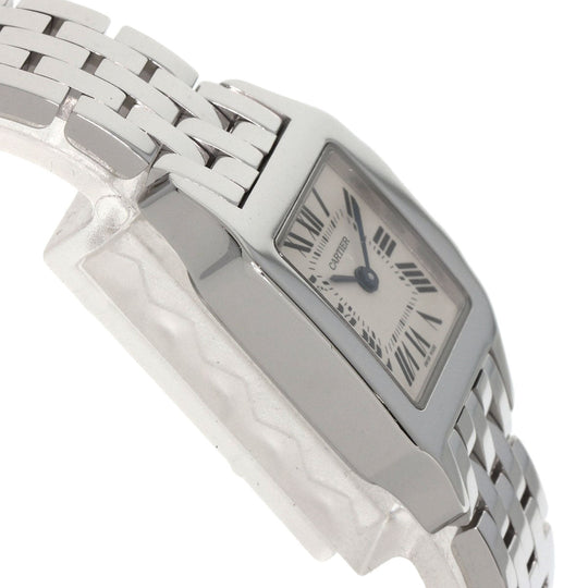 CARTIER Watches Quartz W25064Z5 Stainless Steel , Stainless Steel Silver Santos de Moiselle SM Ivory dial Women Used Authentic