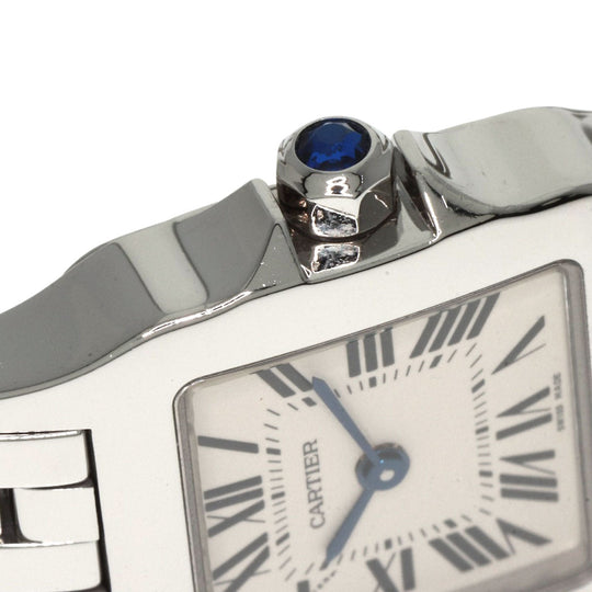 CARTIER Watches Quartz W25064Z5 Stainless Steel , Stainless Steel Silver Santos de Moiselle SM Ivory dial Women Used Authentic