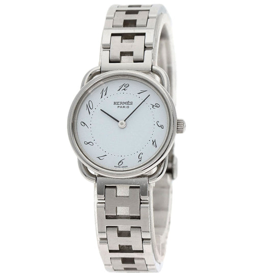 HERMES Watches Quartz AR3.210 Stainless Steel Silver Arceau white dial