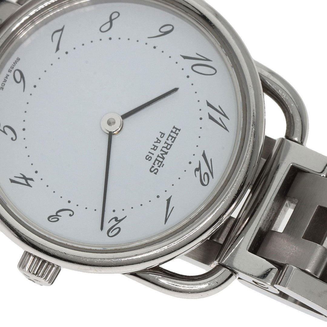 HERMES Watches Quartz AR3.210 Stainless Steel Silver Arceau white dial