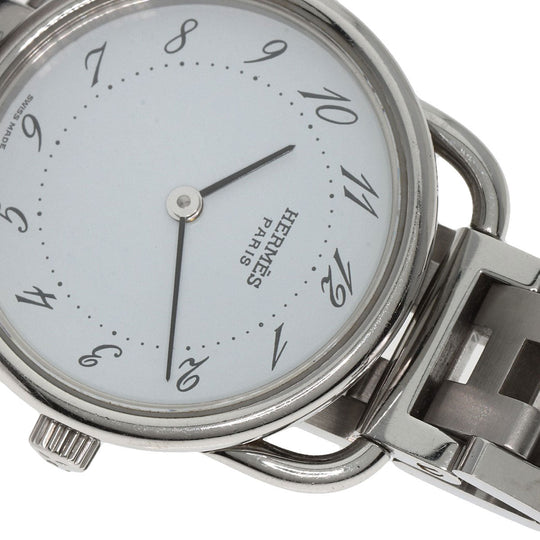 HERMES Watches Quartz AR3.210 Stainless Steel Silver Arceau white dial