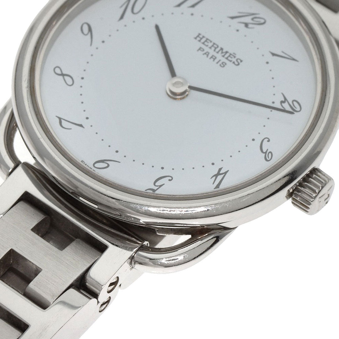 HERMES Watches Quartz AR3.210 Stainless Steel Silver Arceau white dial