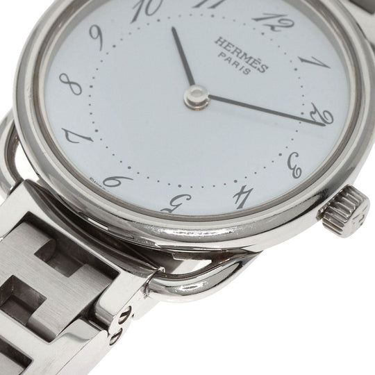 HERMES Watches Quartz AR3.210 Stainless Steel Silver Arceau white dial