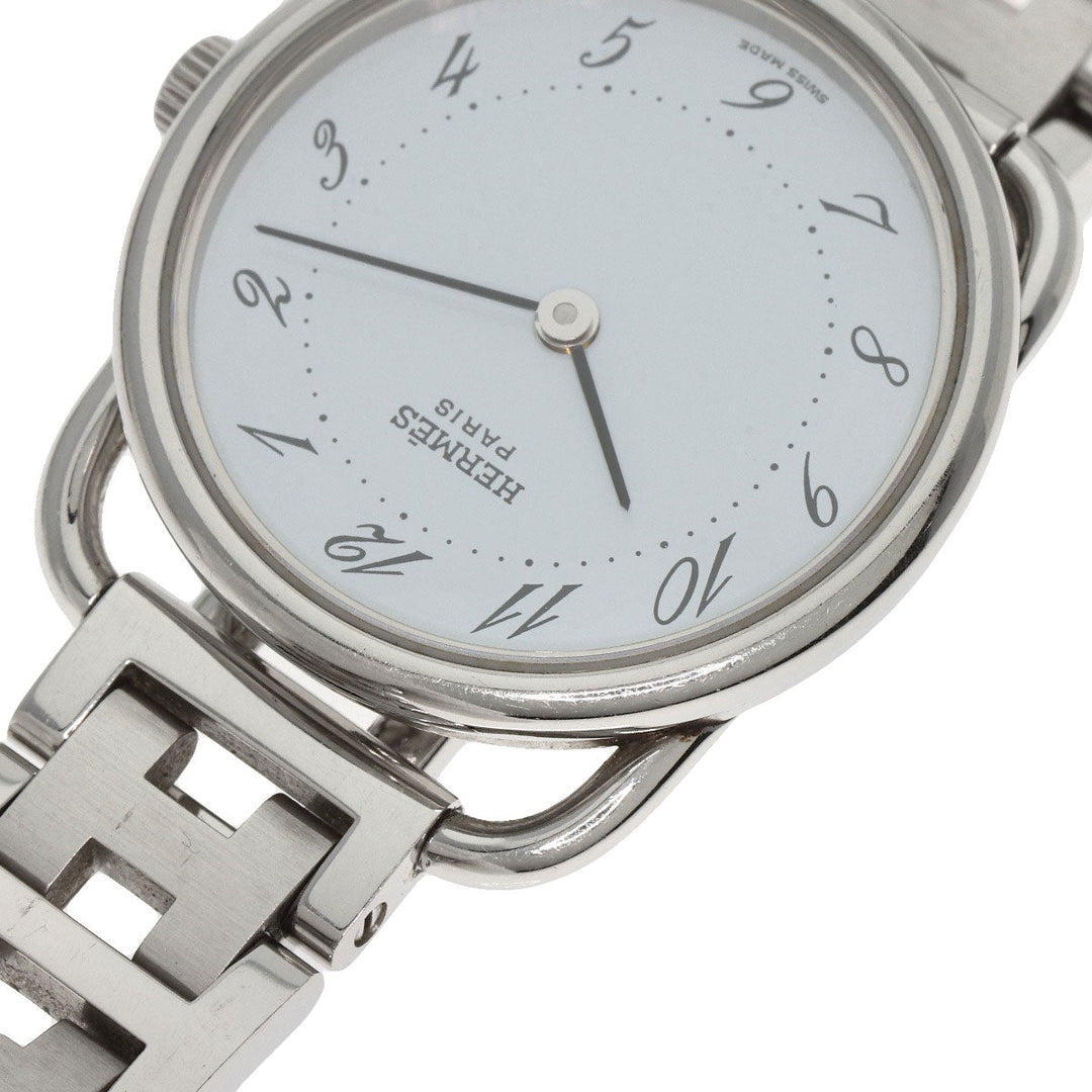 HERMES Watches Quartz AR3.210 Stainless Steel Silver Arceau white dial