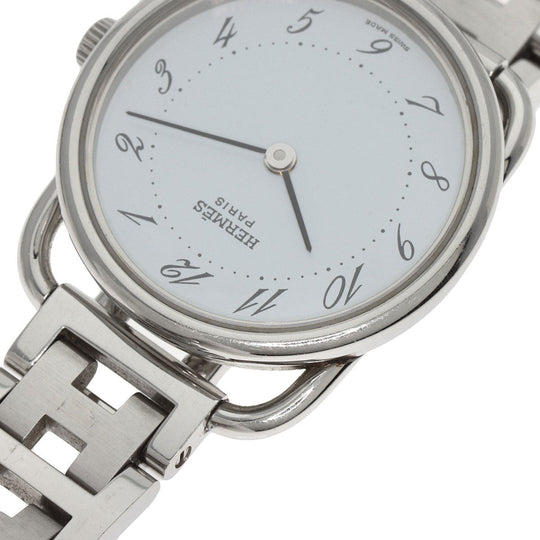 HERMES Watches Quartz AR3.210 Stainless Steel Silver Arceau white dial