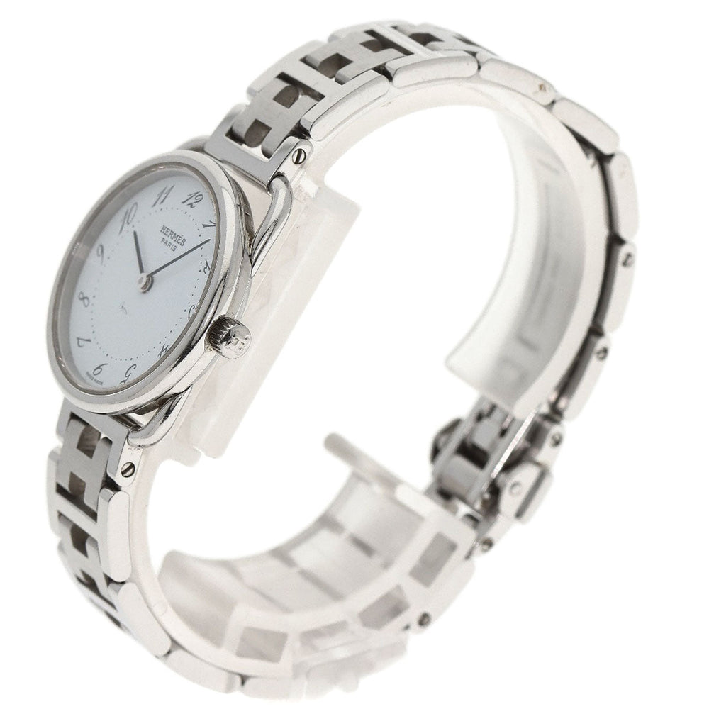 HERMES Watches Quartz AR3.210 Stainless Steel Silver Arceau white dial