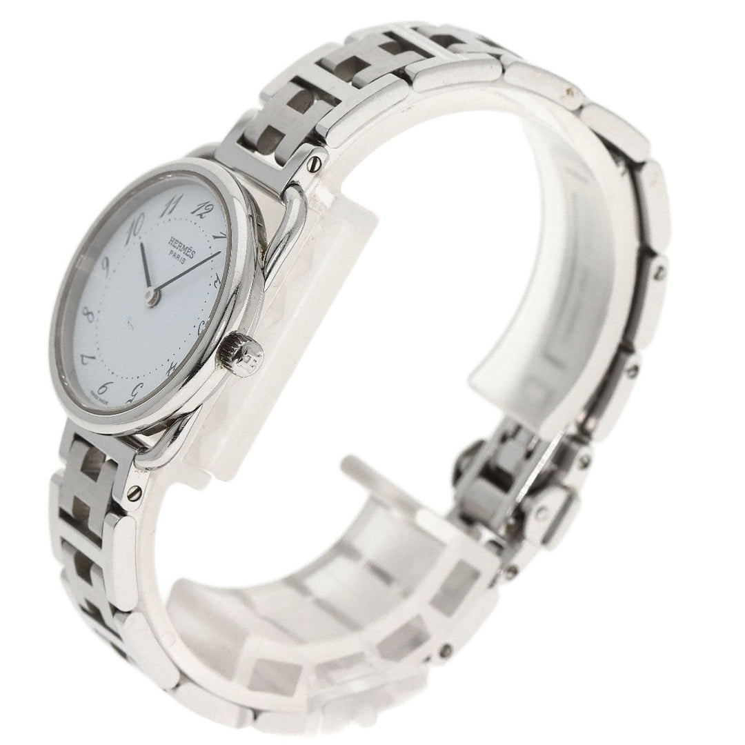 HERMES Watches Quartz AR3.210 Stainless Steel Silver Arceau white dial
