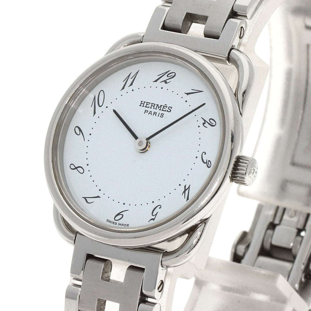 HERMES Watches Quartz AR3.210 Stainless Steel Silver Arceau white dial