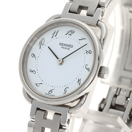 HERMES Watches Quartz AR3.210 Stainless Steel Silver Arceau white dial